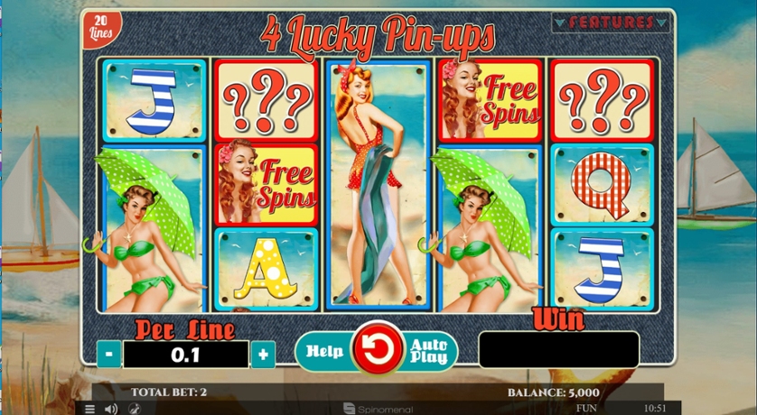   4 Lucky Pin Ups